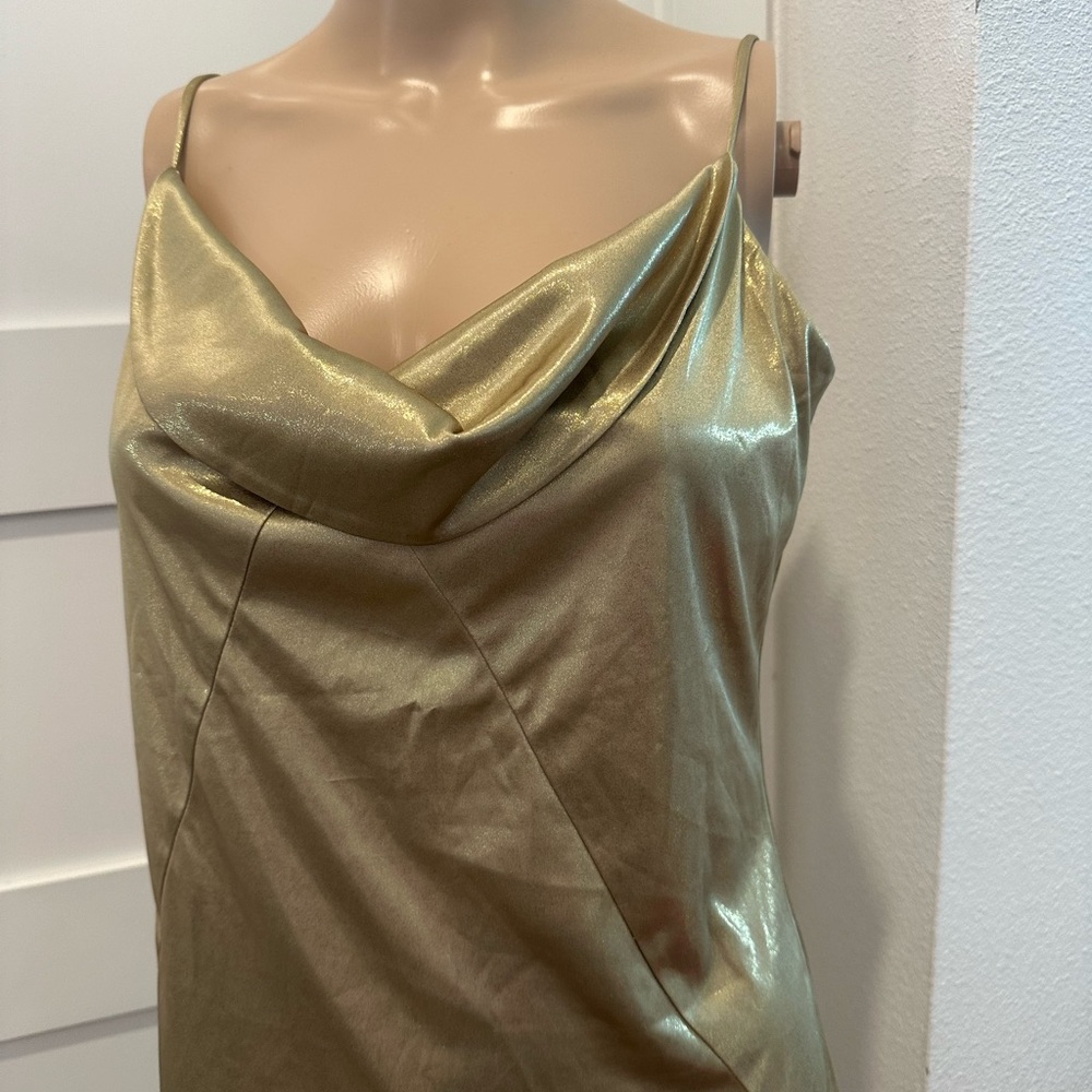Sexy Gold Shade Spaghetti Strap Top Size M